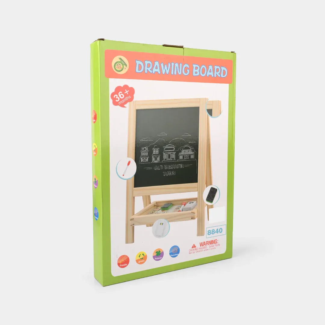 2in1-Double-Sided Educational Wooden Board - Image 2