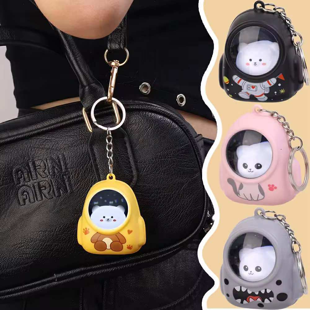 2-Pcs_Cute_Bear_Kitten_backpack_in_different_colors_Nightlight_keychain