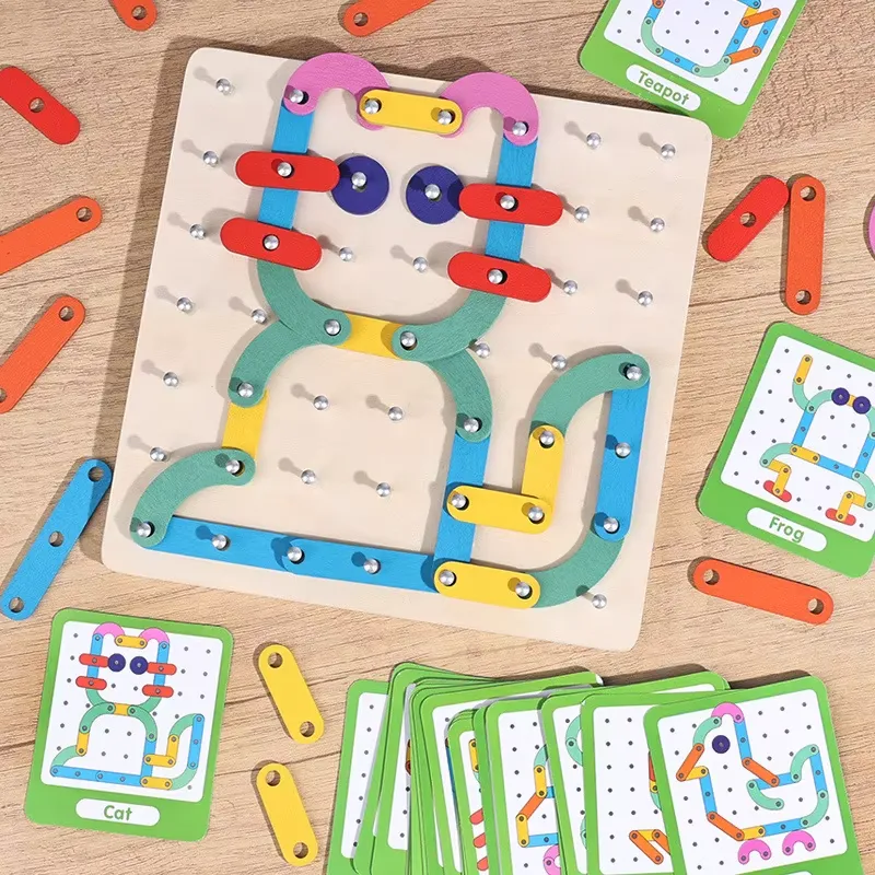 2-in-1 Wooden Nail Board Puzzle - Image 5