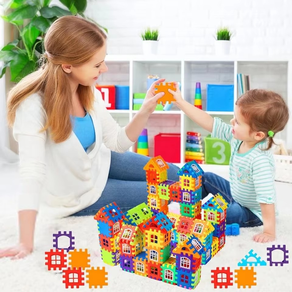 Interlocking 3D House Building Blocks Set-152 PCS - Image 3