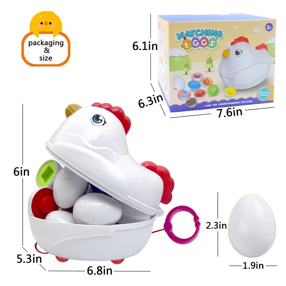 Matching Eggs Shape Recognition Toy - Image 3