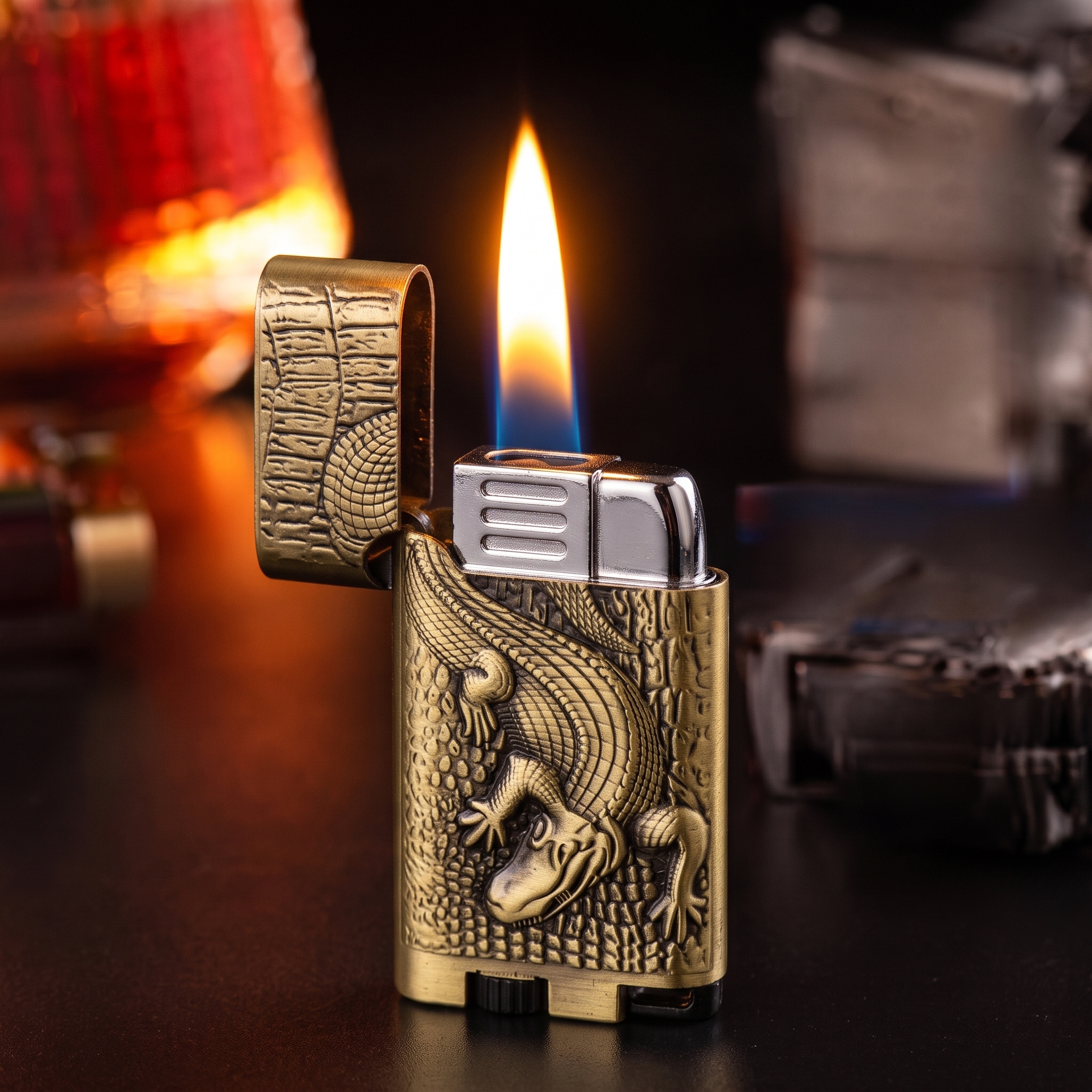 Retro Embossed Metal Lighter - Image 5