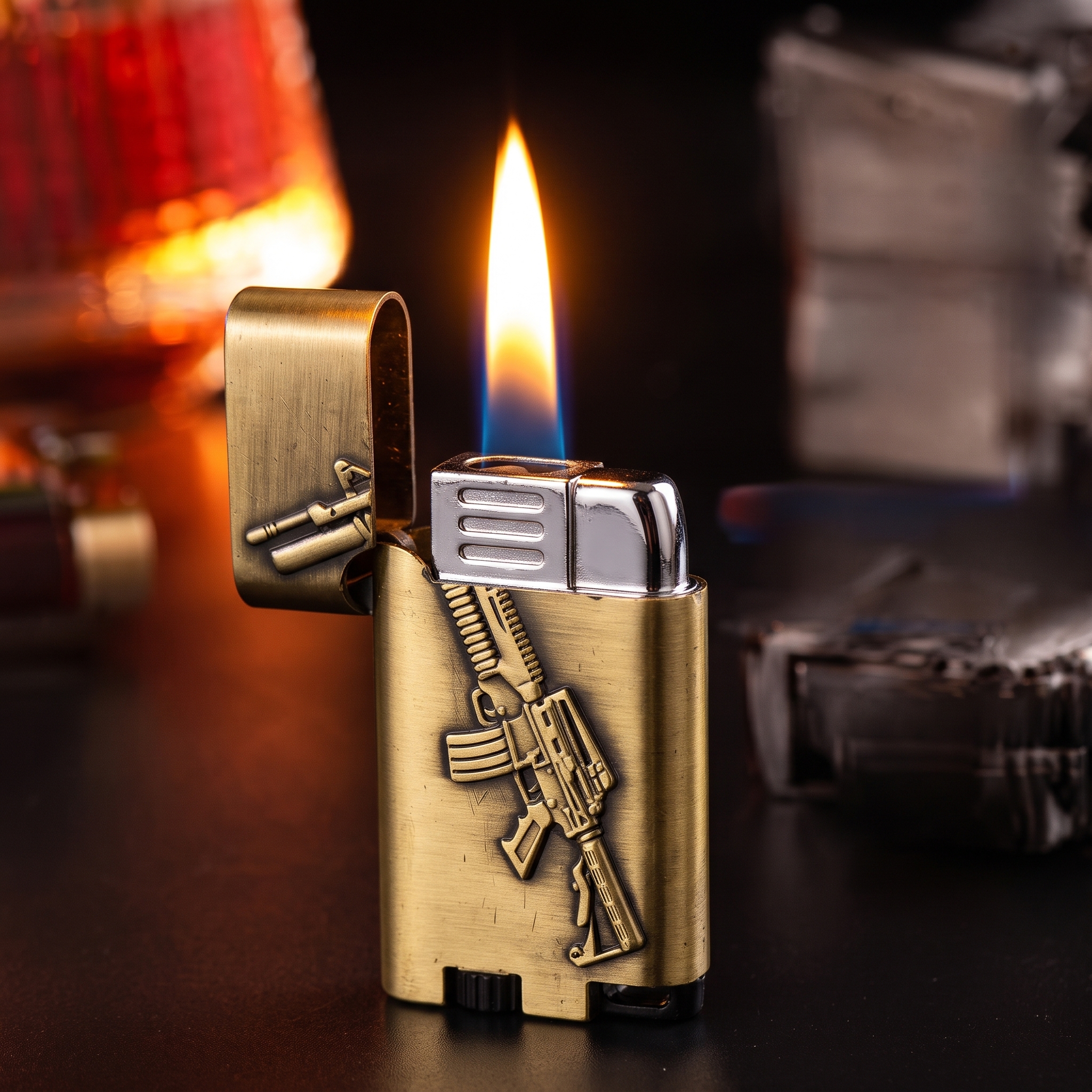 Retro Embossed Metal Lighter - Image 4