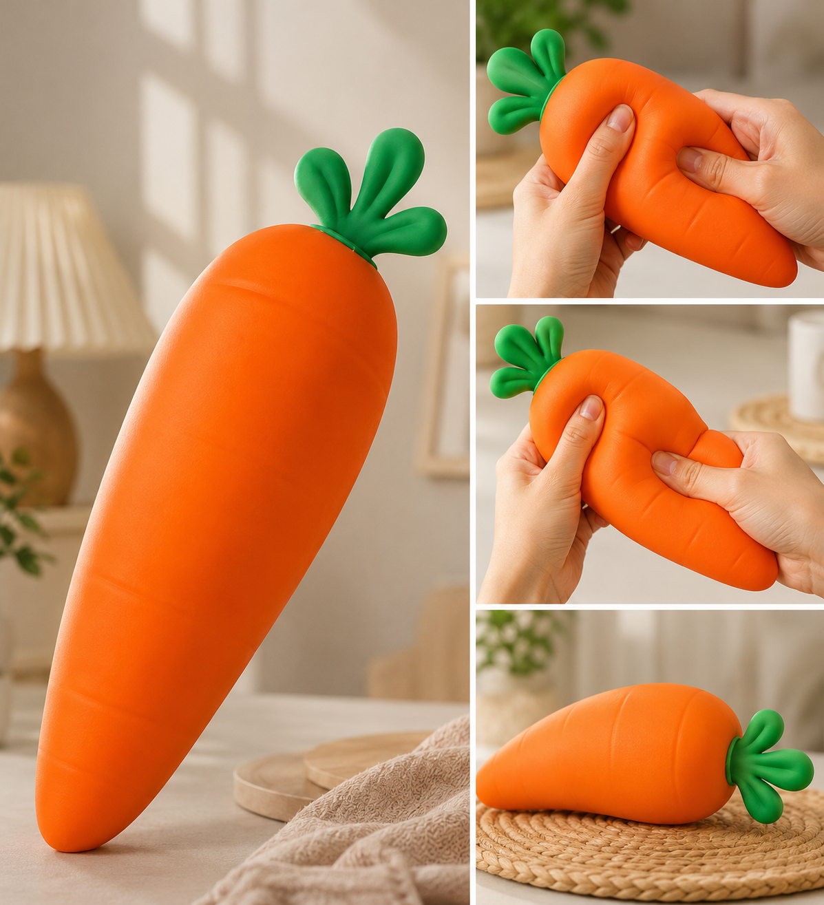 Cute Carrot Squishy Toy – Soft Squeeze & Stress Relief Toy - Image 2
