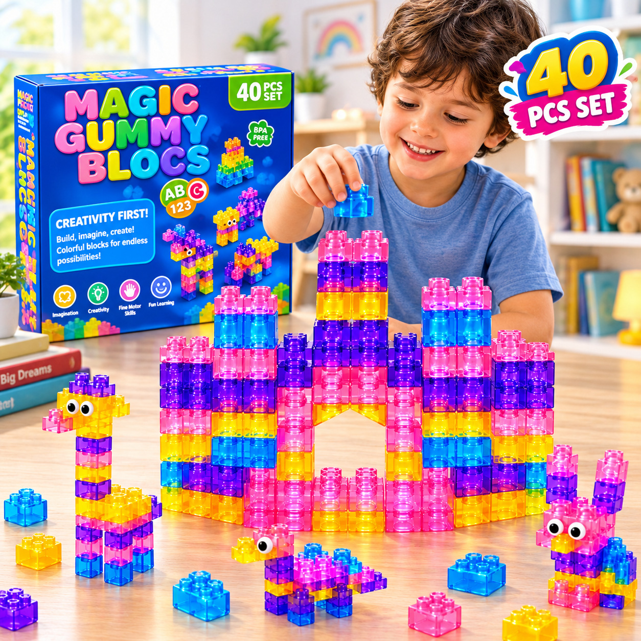Magic Gummy Blocks Castle Adventure