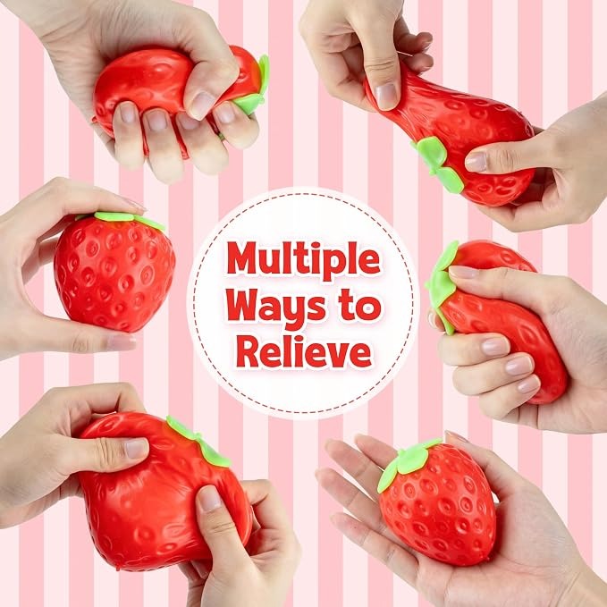 Realistic Strawberry Squishy Toy - Image 3